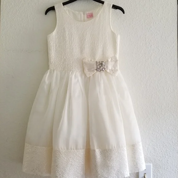 Zoe Ltd Girls Formal Dress Ivory Size 16 - Picture 2 of 12